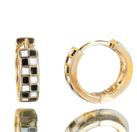 Checkered chunky hoops