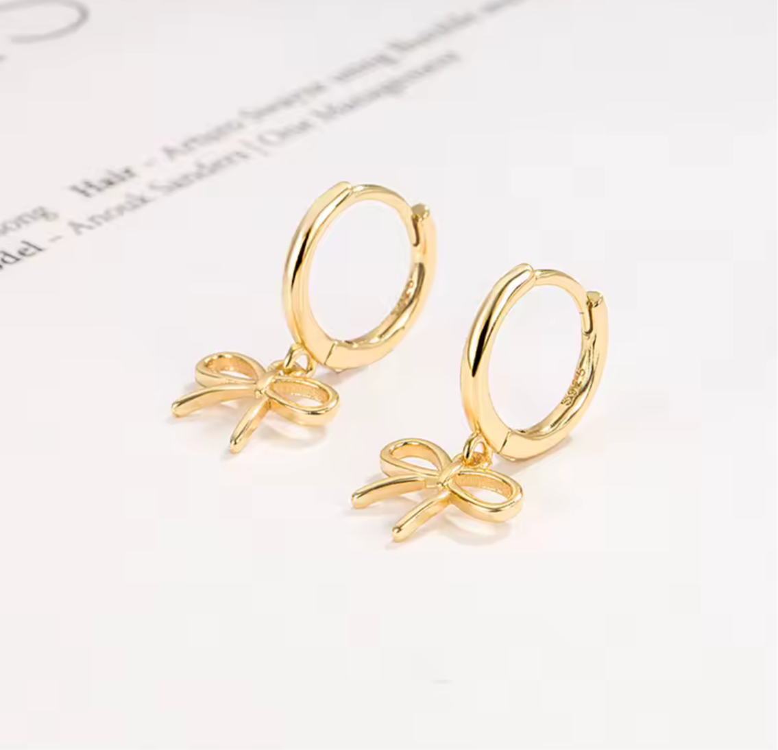 Gold Bow hoops
