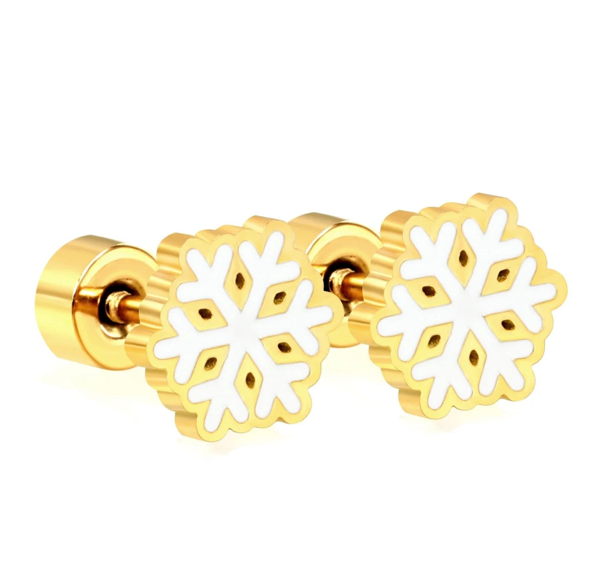 Snowflake (white+gold)