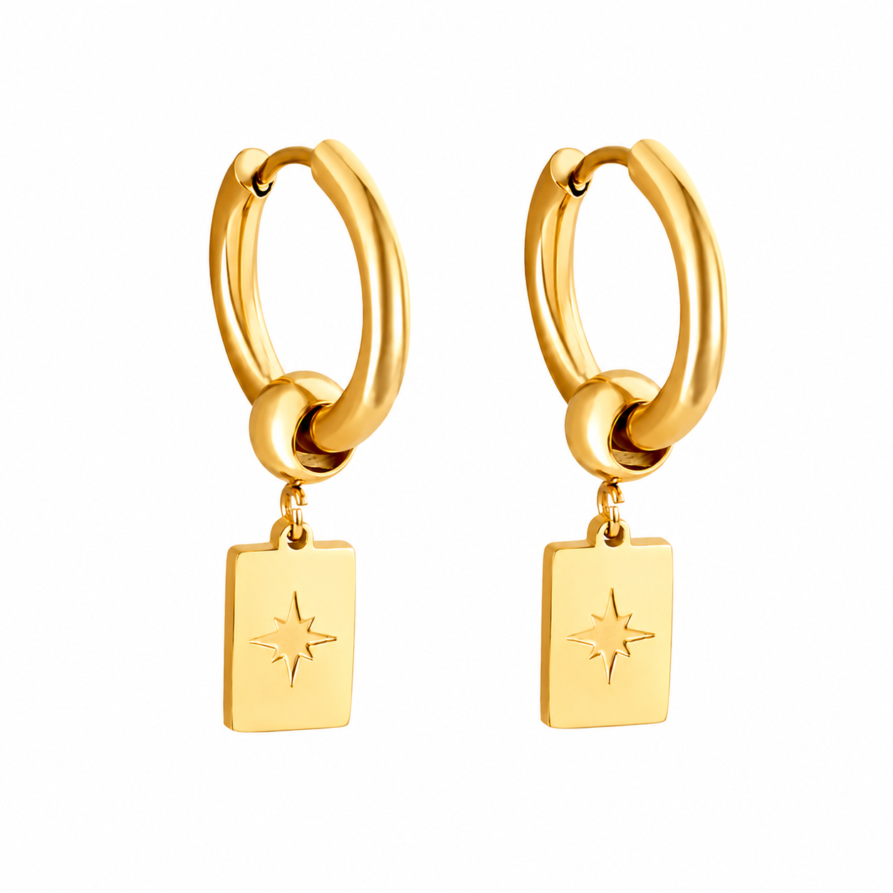 Hoops- dangle+star
