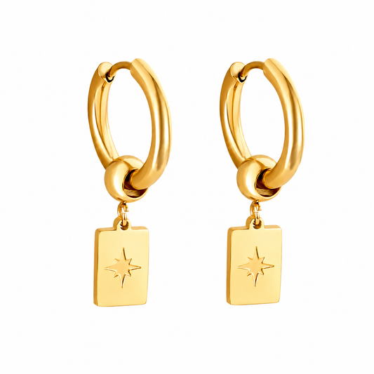 Hoops- dangle+star
