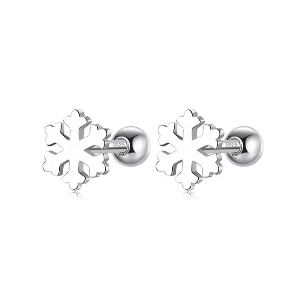 Snowflake Silver (Screw Back)
